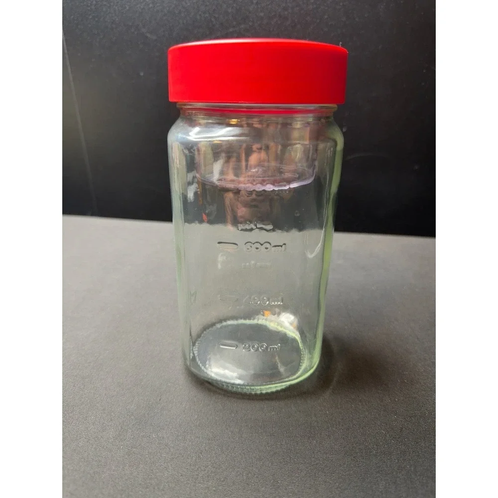 Pyrex Beyond Glass Take It! 32 Oz Jar Red Lid Measuring Storage Container